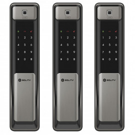 Врезной биометрический замок Solity GSP-2000BK SILVER